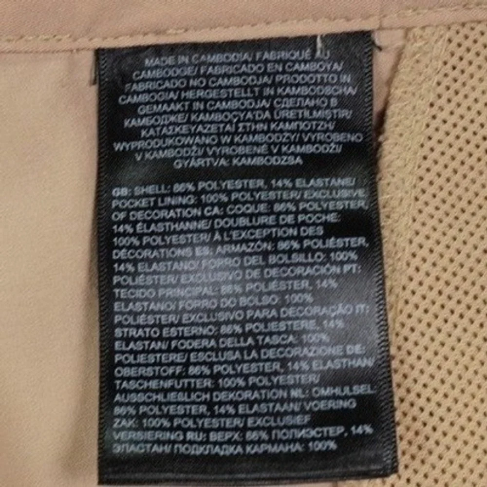 The North Face Convertible Pants Men 30x32 Tan Khaki Hiking Zip Off Logo Pants
